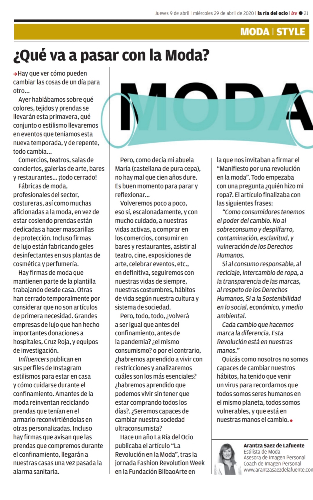 QuevaapasarconlamodaSaezdeLafuente2020